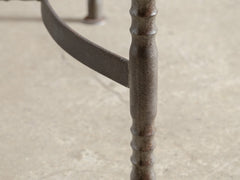 1960s Iron Side Table 05 with Rosso Lepanto Marble Top