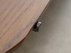 1950s French Brutalist Oak Coffee Table