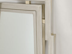 1970s Large Italian Chrome Wall Mirror in the Manner of Romeo Rega
