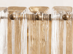 Tiered Murano Bark Glass Wall Light