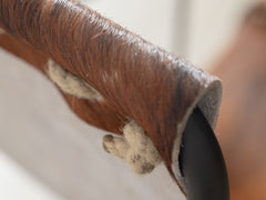 1980s French Cowhide Lounge Chair