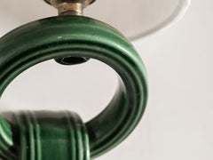 Circular Green Ceramic Wall Light