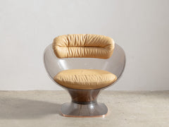 Raphael Raffel 1970s Space Age Lucite Pod Lounge Chair