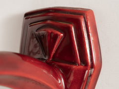 Art Deco Garnet Ceramic Single Wall Light