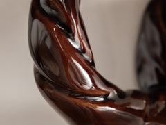 Art Deco Twisted Brown Ceramic Wall Light