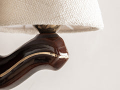 Art Deco Brown Ceramic Twin Arm Wall Light