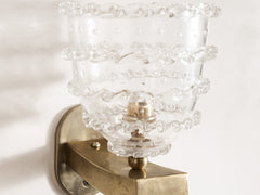 Barovier and Toso Bullicante Glass Wall Light