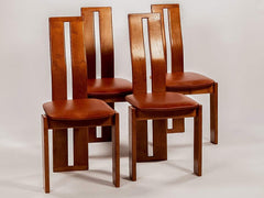 1970s Mario Marenco Dining Chair with Leather Upholstery