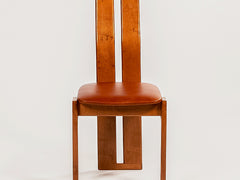 1970s Mario Marenco Dining Chair with Leather Upholstery