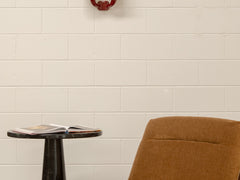 Mid Century French Ceramic Wall Light, Twin Arm - Merlot