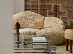 1980s Italian Mumbai Zebra Print Sofa by Bretz