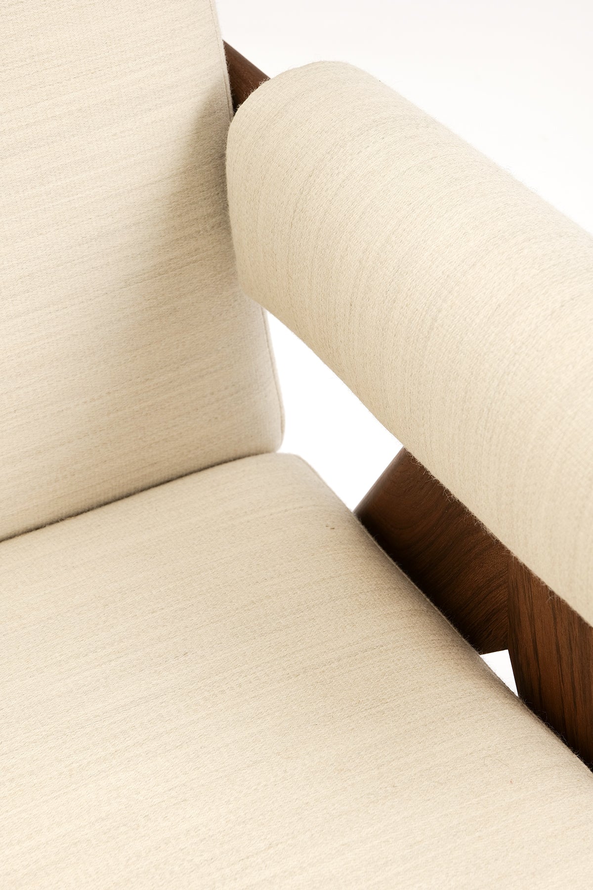 Upholstered Easy Armchair, Woolen Upholstery
