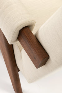 Upholstered Easy Armchair, Woolen Upholstery