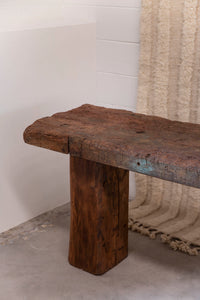 1850s Rustic Timber Console
