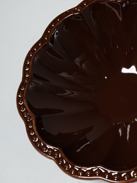 Italian Beaded Bowl in Burnt Sienna