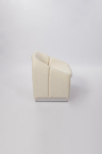 Pierre Paulin Groovy Chair with Boucle Upholstery
