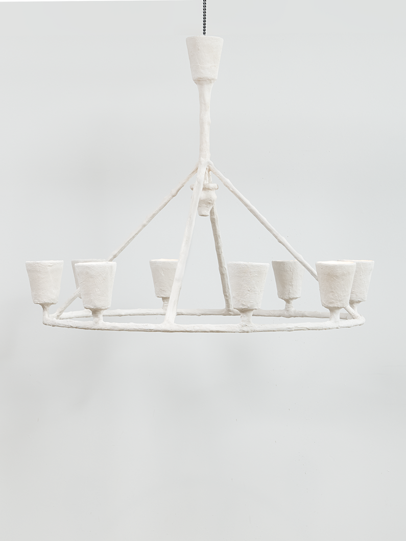 Contemporary Plaster Chandelier, Small