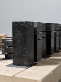 Travertine Chess Set - Coal