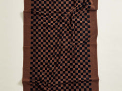 Roman Organic Cotton Pool Towel in Tabac and Noir