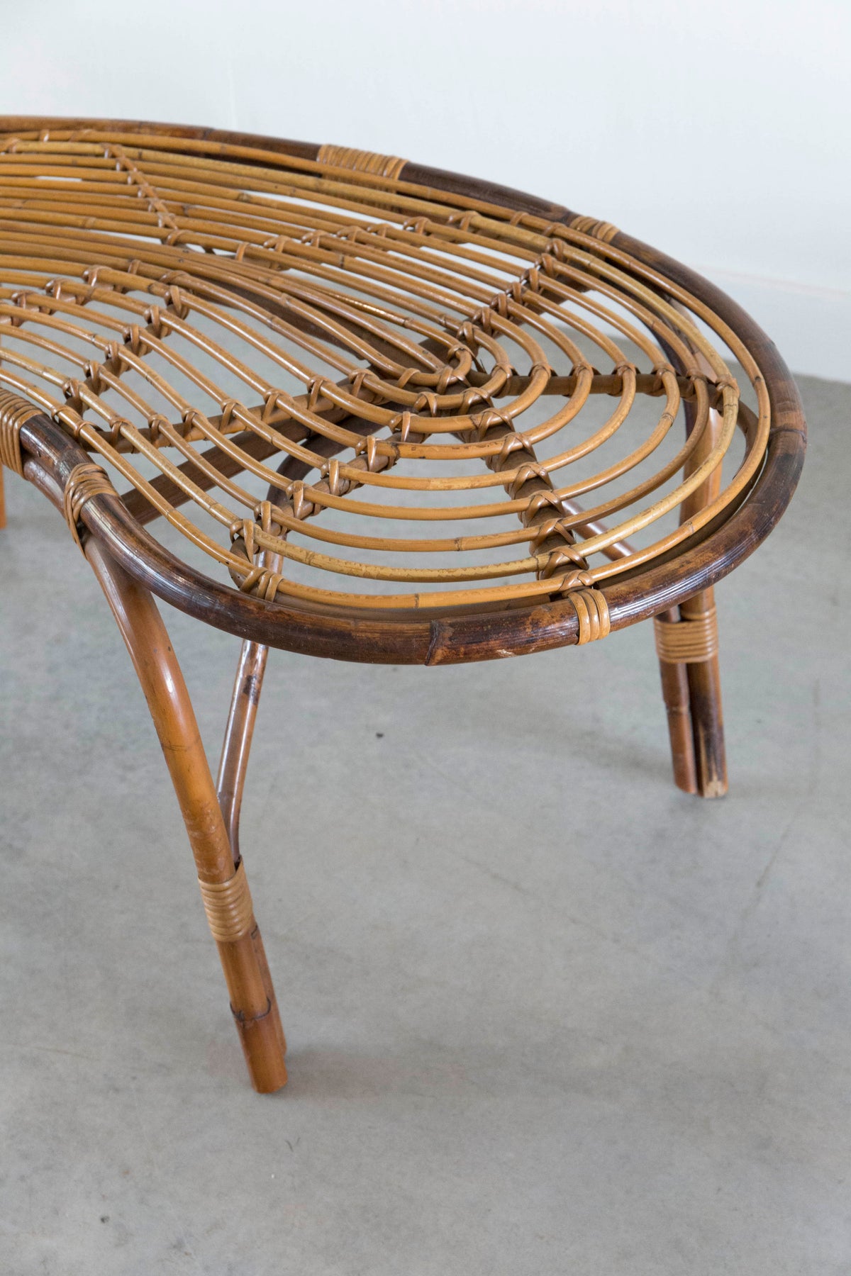 1950s Bonacina Cane Chairs & Table