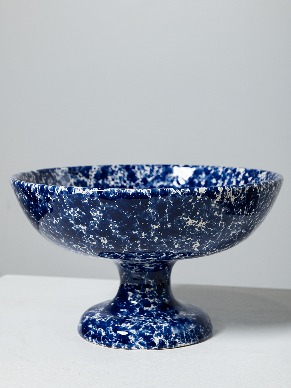 Italian Cerulean Pedestal Bowl