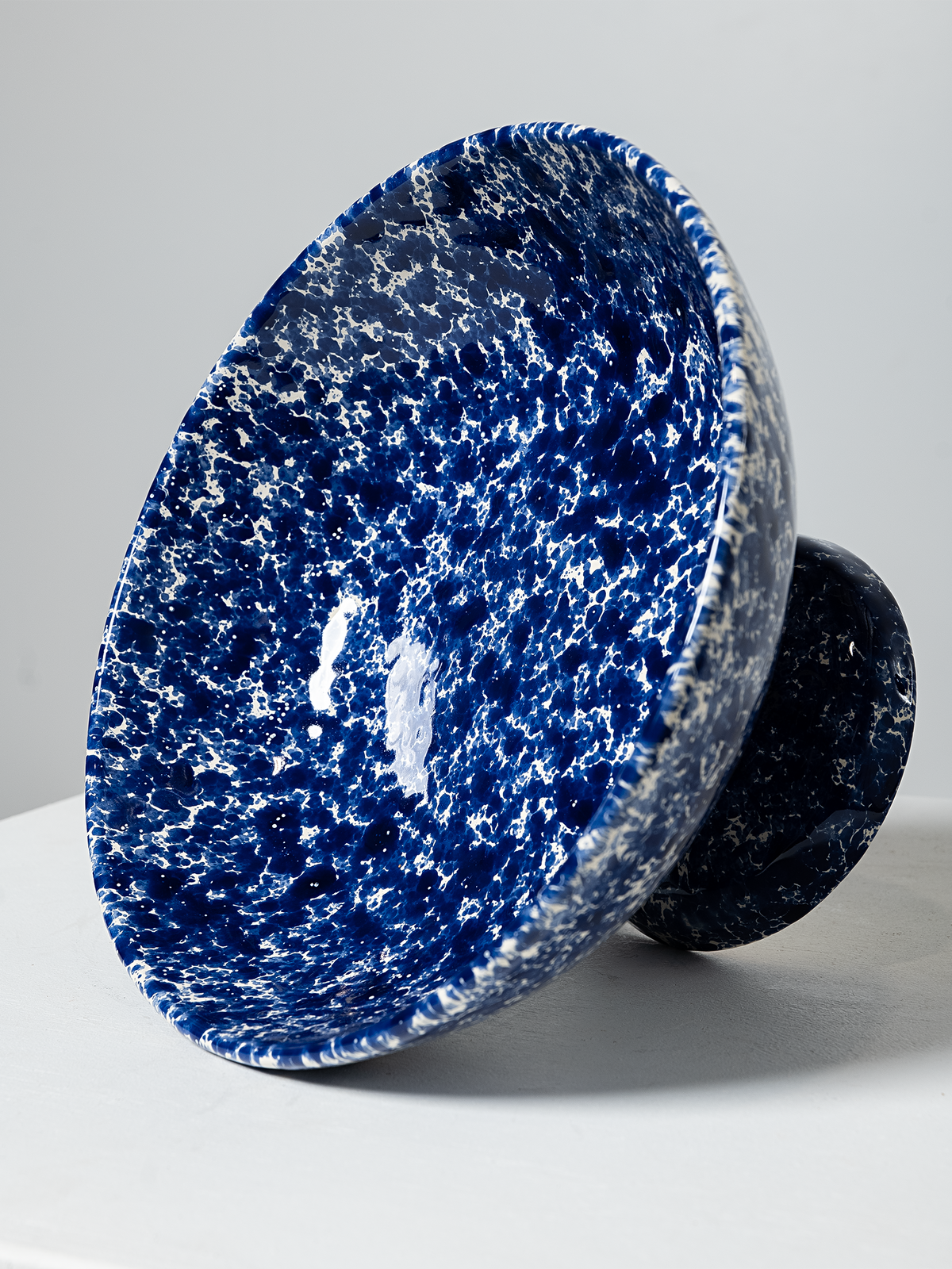 Italian Cerulean Pedestal Bowl