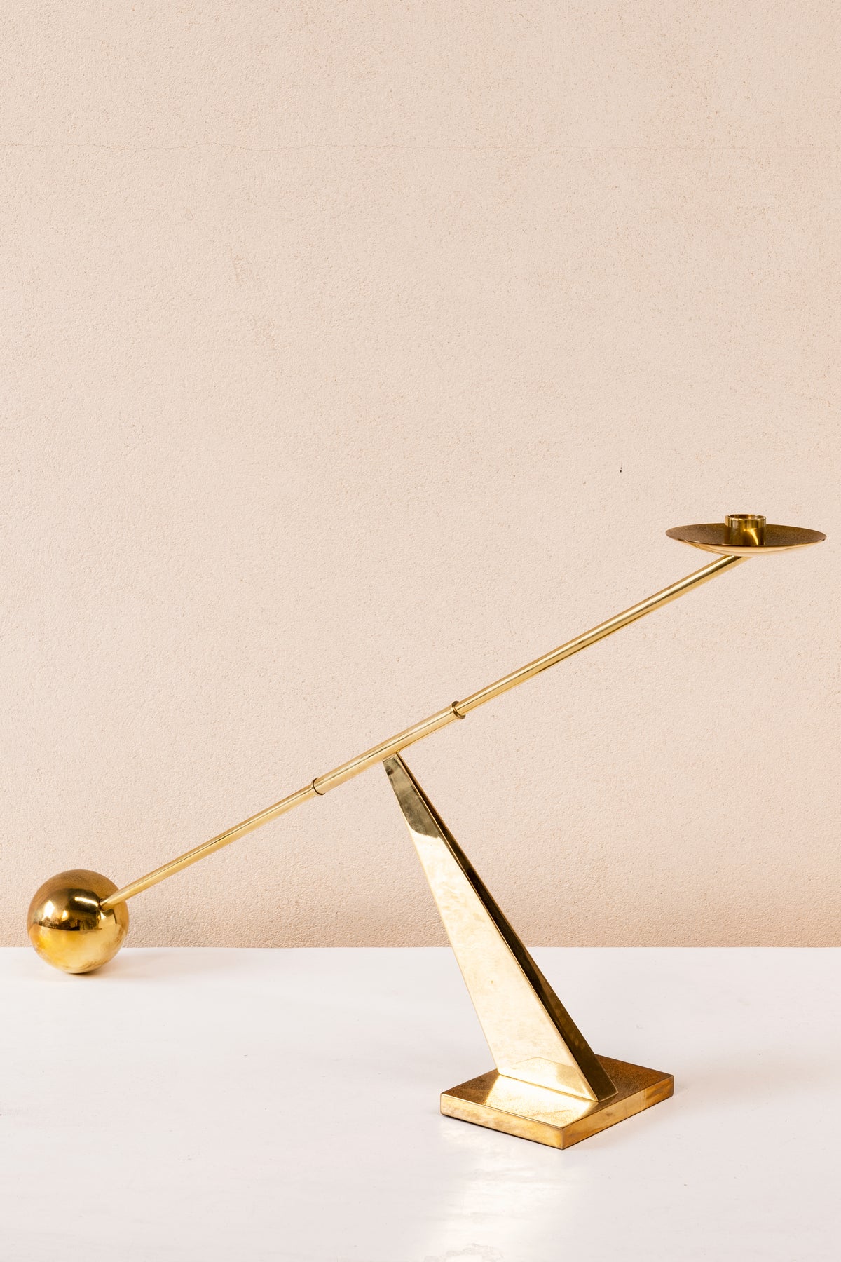 Interconnect Brass Candle Holder by MENU