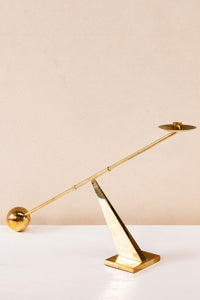 Interconnect Brass Candle Holder by MENU