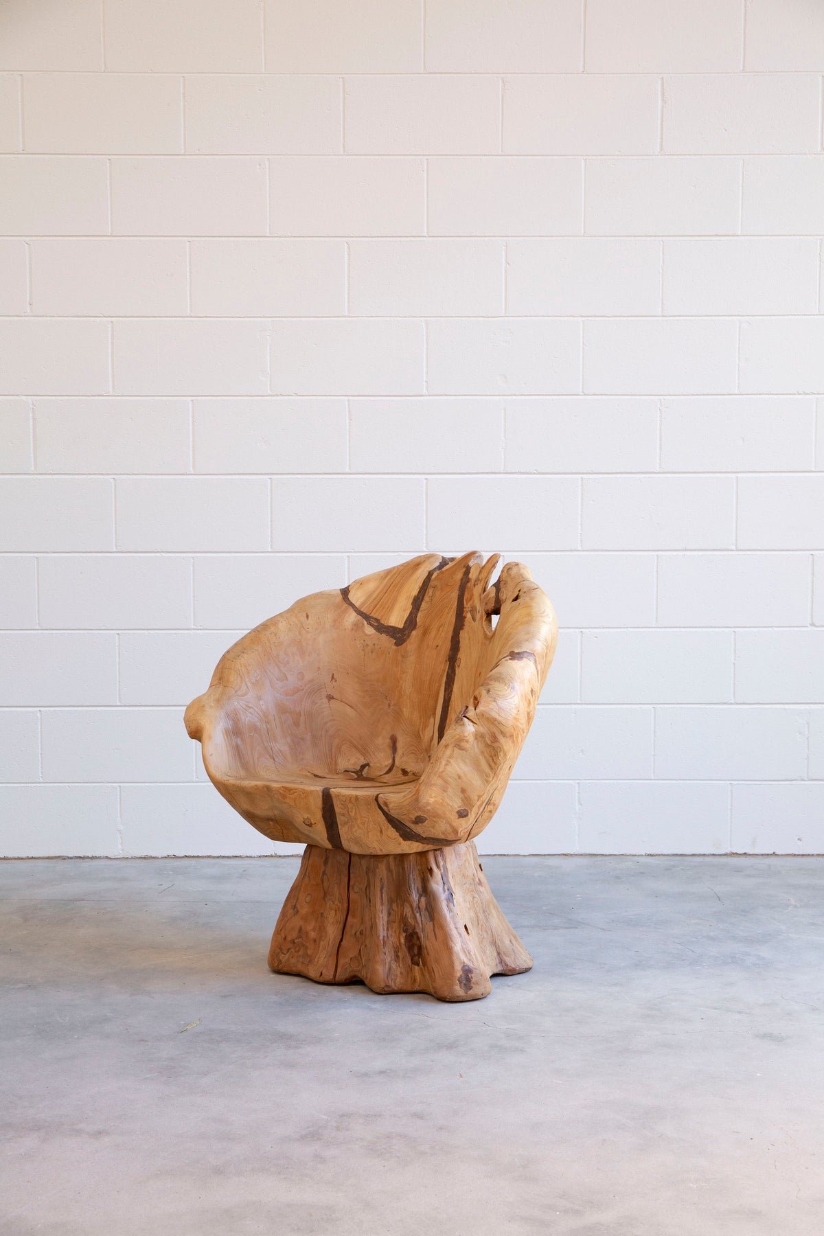 Brutalist Olive Tree Root Armchair