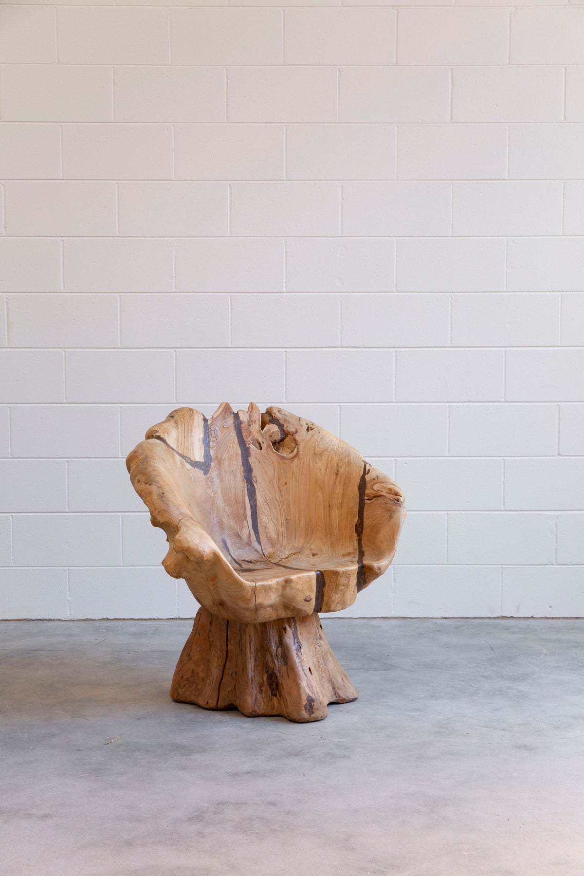 Brutalist Olive Tree Root Armchair