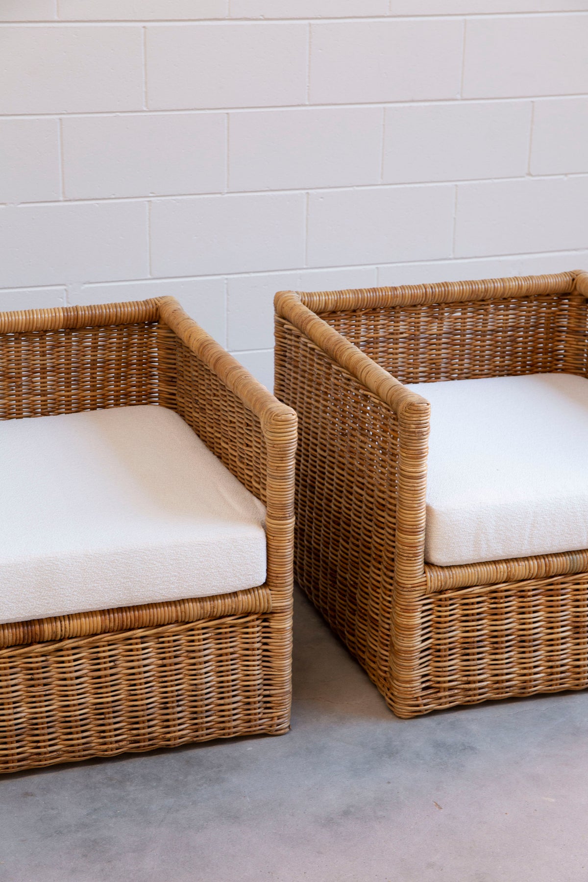 1950s Rattan Armchair (2 Available)