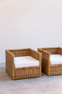 1950s Rattan Armchair (2 Available)