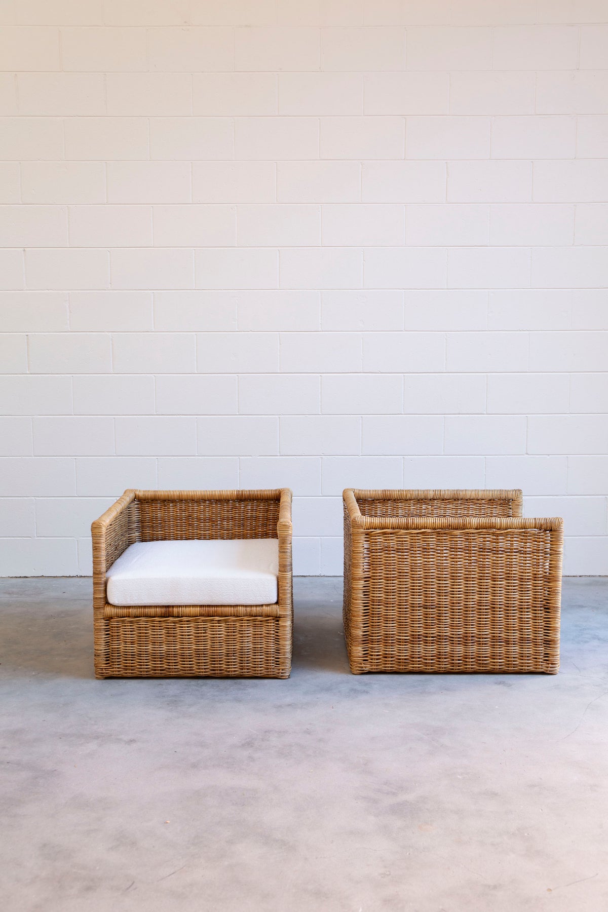 1950s Rattan Armchair (2 Available)