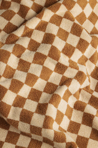Roman Organic Cotton Pool Towel in Cedar and Sand