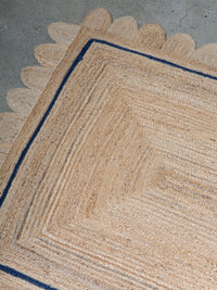 Scalloped Jute - Blue