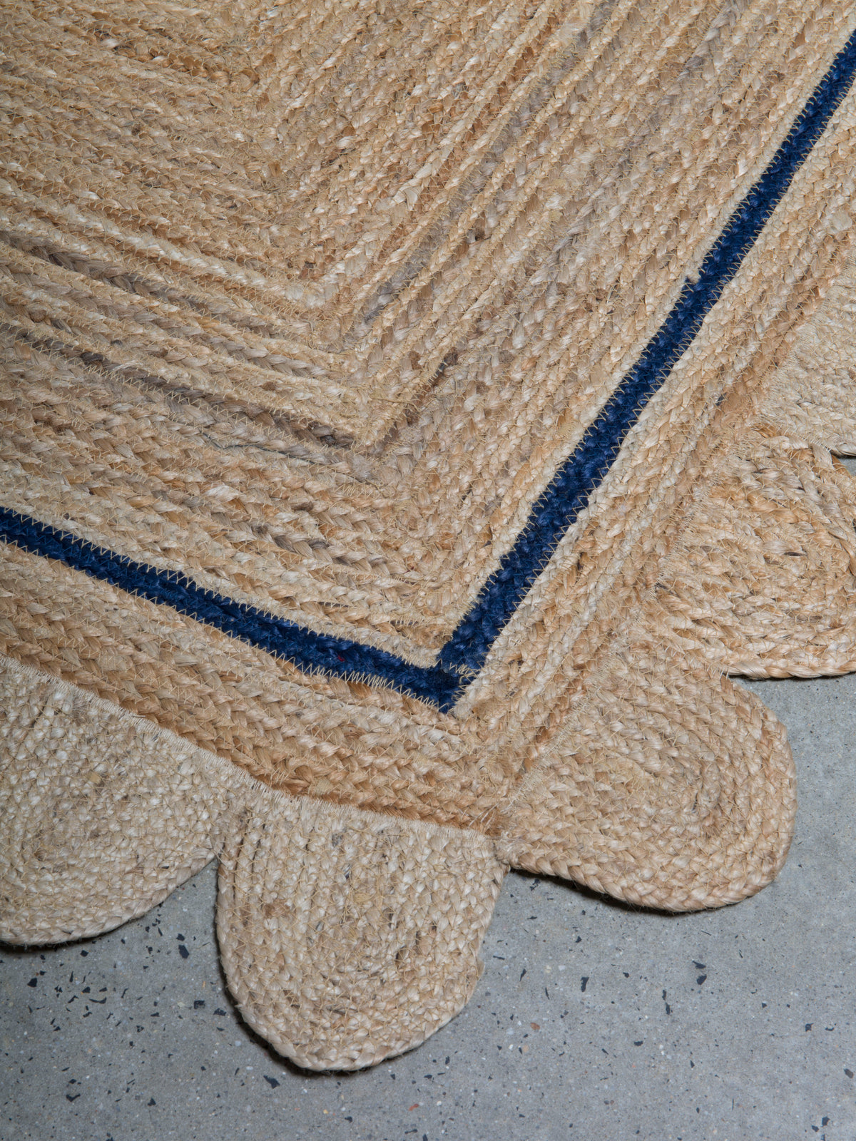 Scalloped Jute - Blue