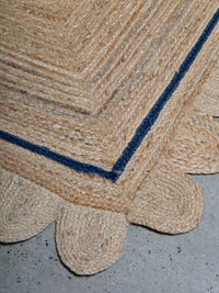 Scalloped Jute - Blue