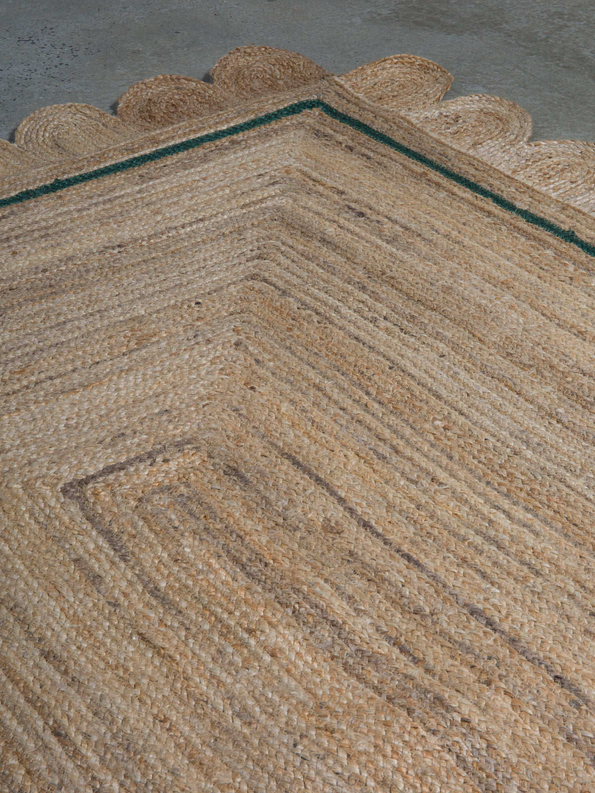 Scalloped Jute - Green