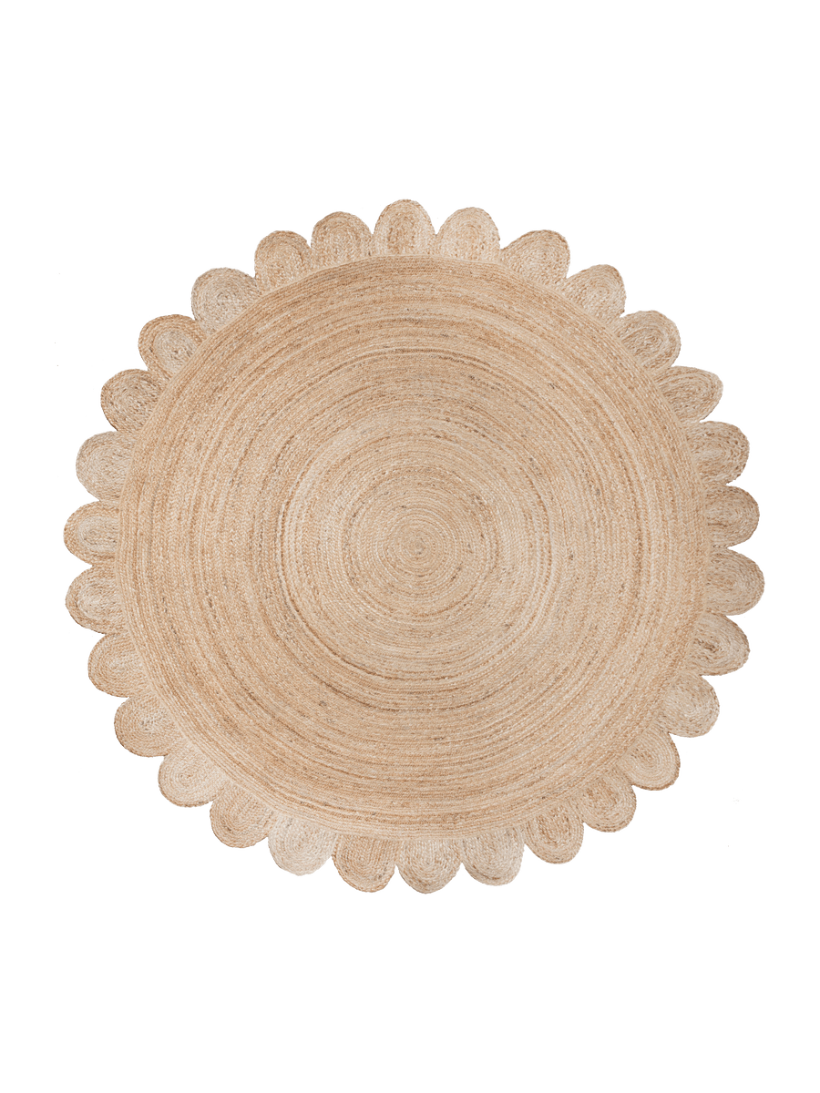 Scalloped Jute - Round – Tigmi Trading