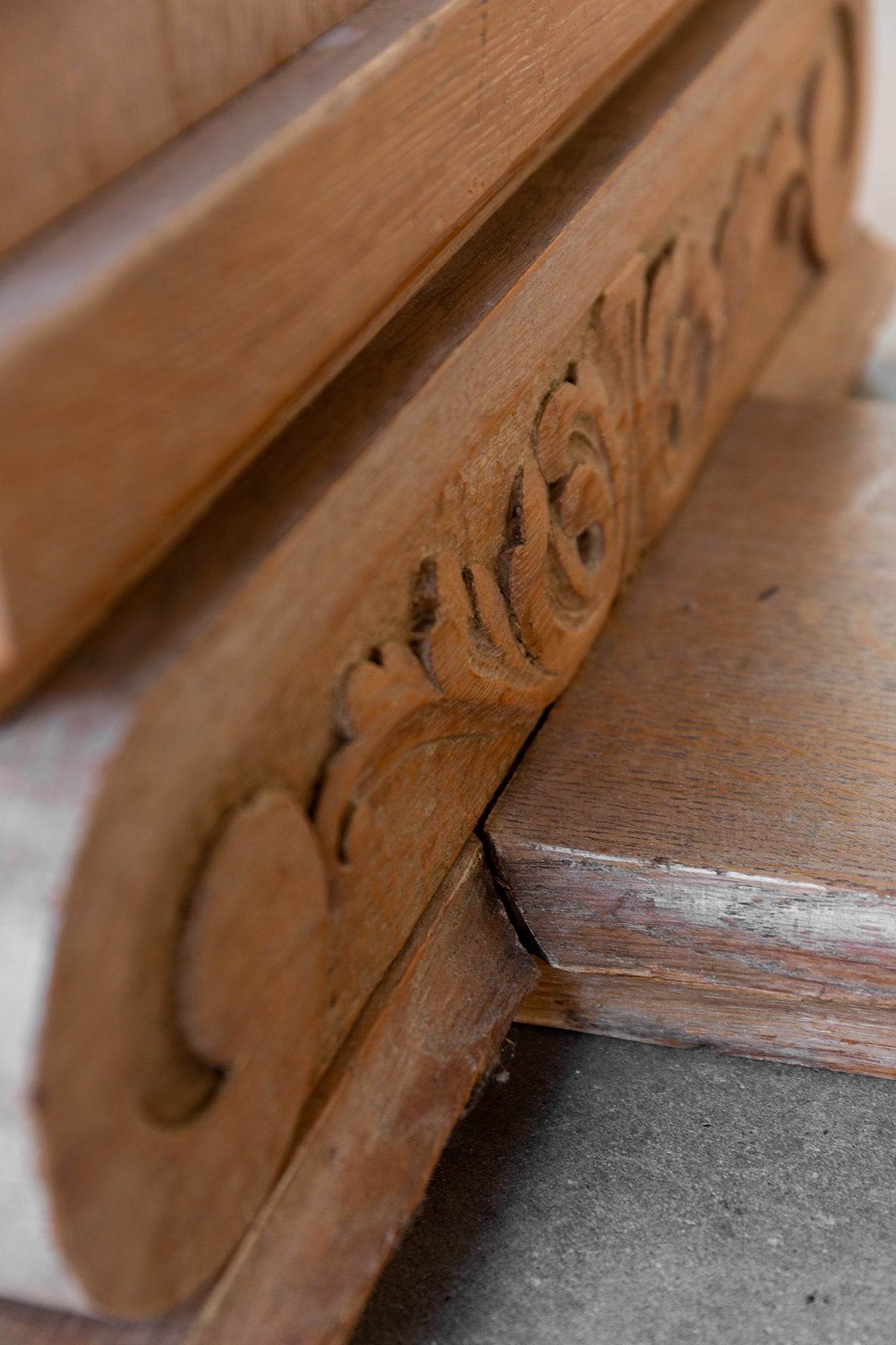 1930s Ceruse Oak & Stone Dining Table
