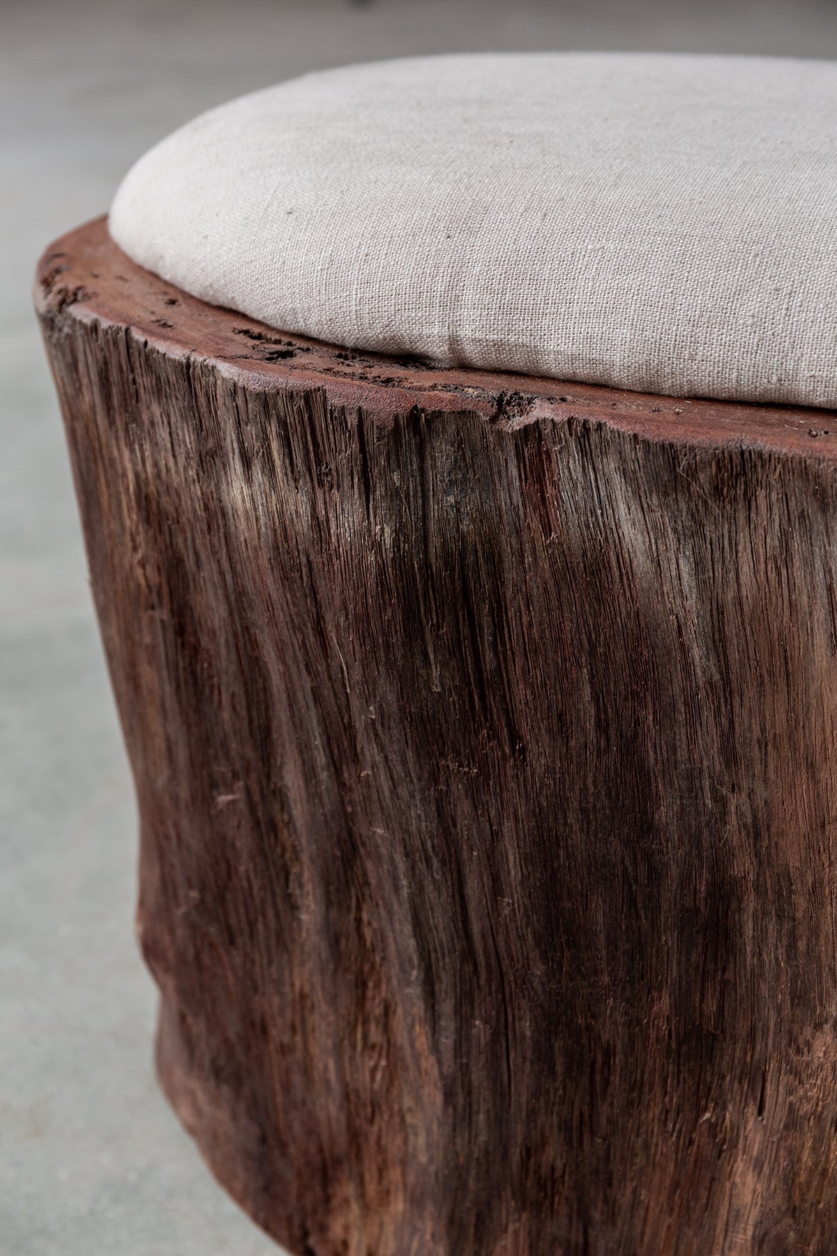 1950s Wooden Ottoman