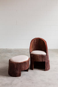 1950s Wooden Ottoman