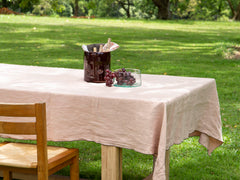 Linen Tablecloth - Dusty Coral