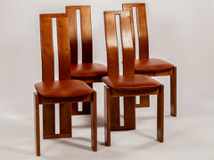 1970s Mario Marenco Dining Chair with Leather Upholstery