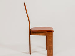 1970s Mario Marenco Dining Chair with Leather Upholstery