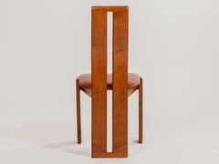 1970s Mario Marenco Dining Chair with Leather Upholstery