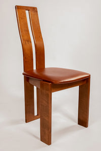 1970s Mario Marenco Dining Chair with Leather Upholstery