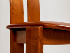 1970s Mario Marenco Dining Chair with Leather Upholstery
