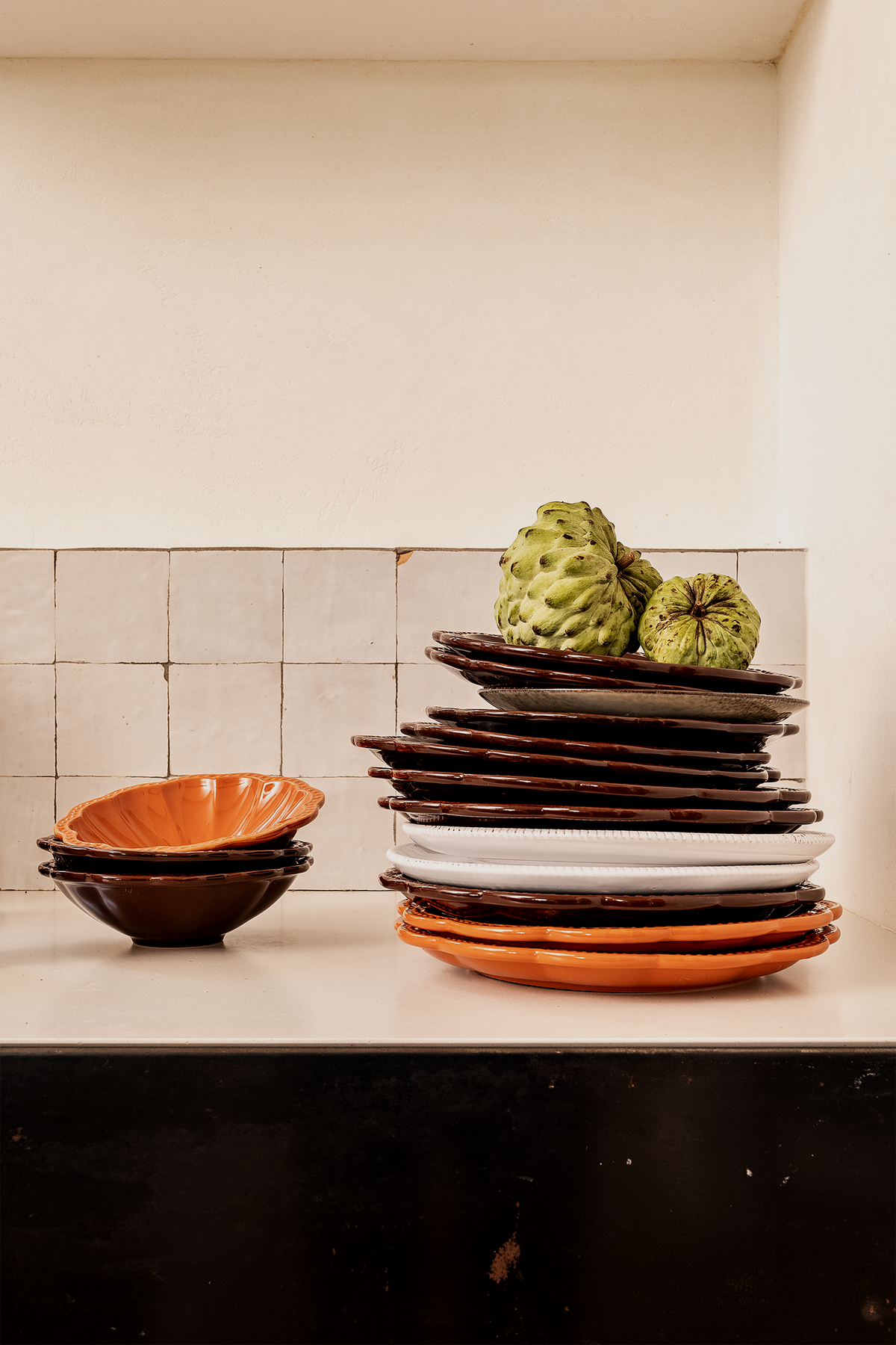 Italian Beaded Bowl in Burnt Sienna