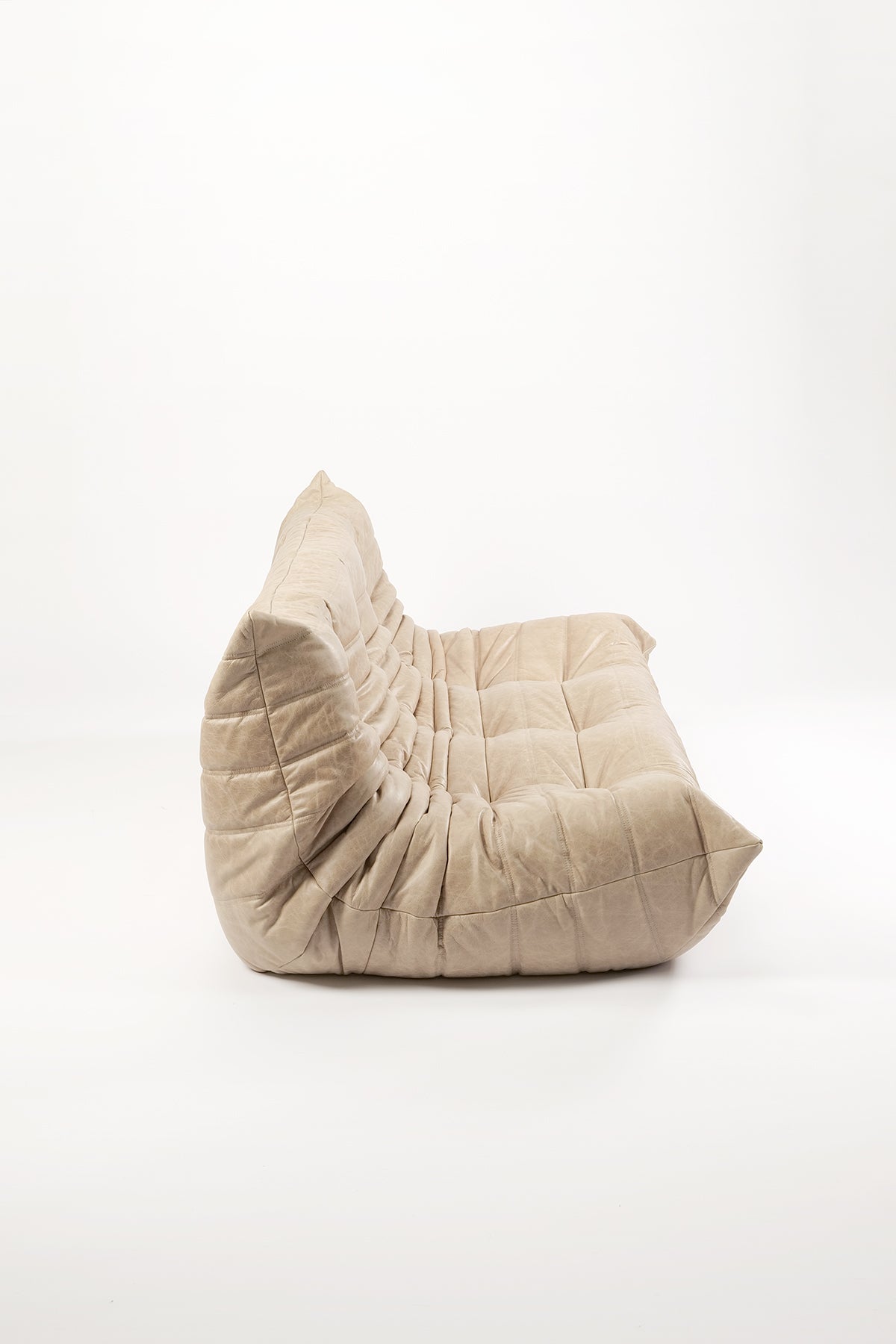 Togo 3 Seater Lounge - Sesame Leather